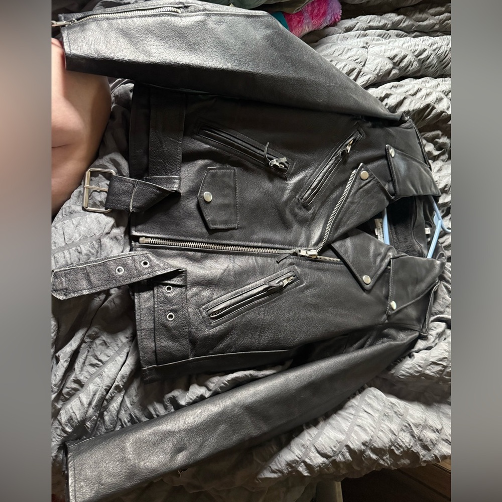 Vintage Leather Black Jacket Brand New